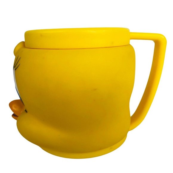 Tweety Bird Mug Looney Tunes Hard Plastic Promotional Partners Coffee Cup 3D VTG - Picture 3 of 8